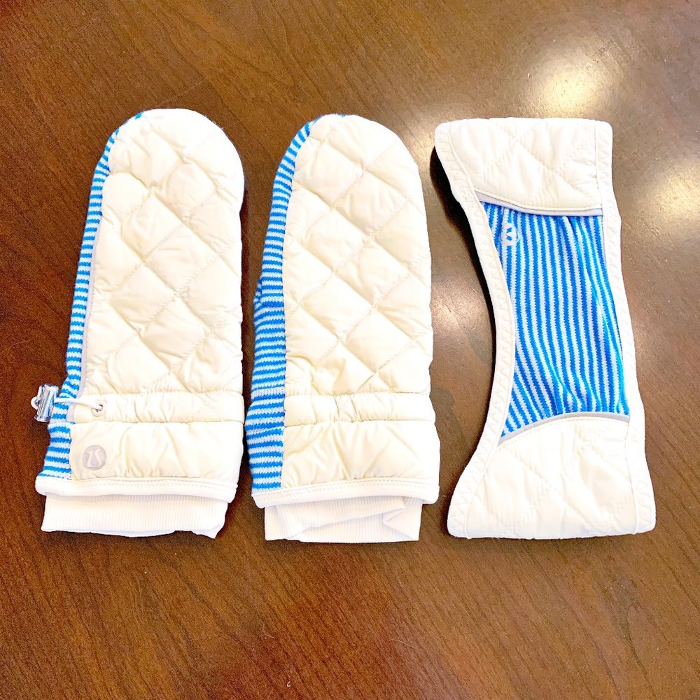 Lululemon What The Fluff Run Mittens & Ear Warmer